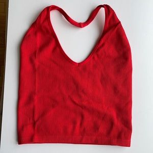 Out from under- red halter top